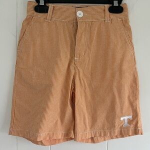 JV Clothiers Tennessee VOLS Orange White Gingham Boy’s Shorts Size 7